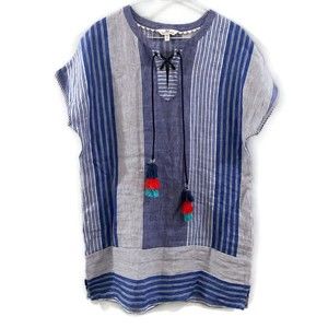Vineyard Vines Blue and White Striped Swim Coverup